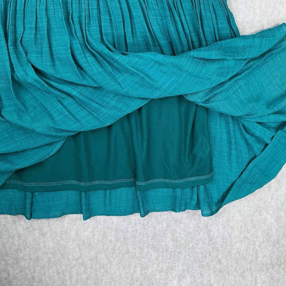 Umgee Tunic Women 1XL Turquoise Green Embroidered Boho Flowy Dress - Picture 9 of 16